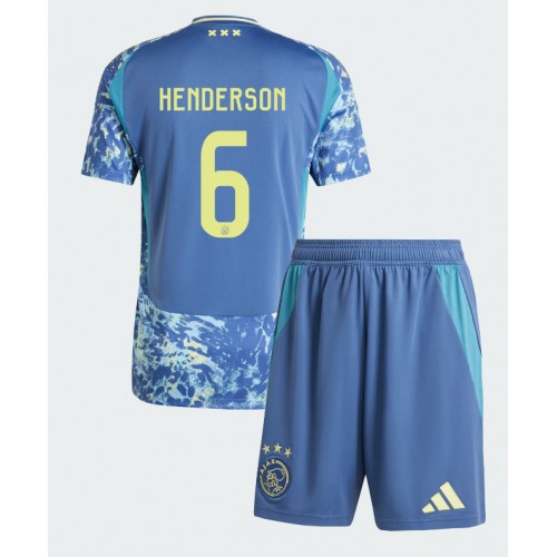 Fotbalové Dres Ajax Jordan Henderson #6 Dětské Venkovní 2024-25 Krátký Rukáv (+ trenýrky)